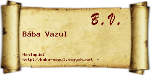 Bába Vazul névjegykártya